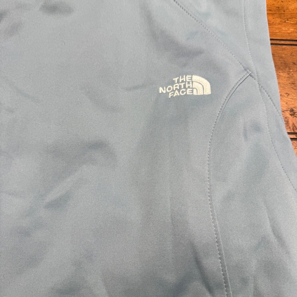 The North Face Windwall Womens Vest Light Blue Hooded Full Zip Size L - Picture 8 of 8